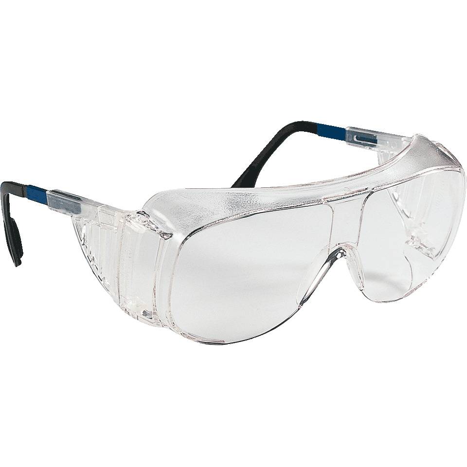 uvex Schutzbrille 9161.305, Kat.II, blau/schwarz, farblose PC-Scheibe, supravis., 46g
