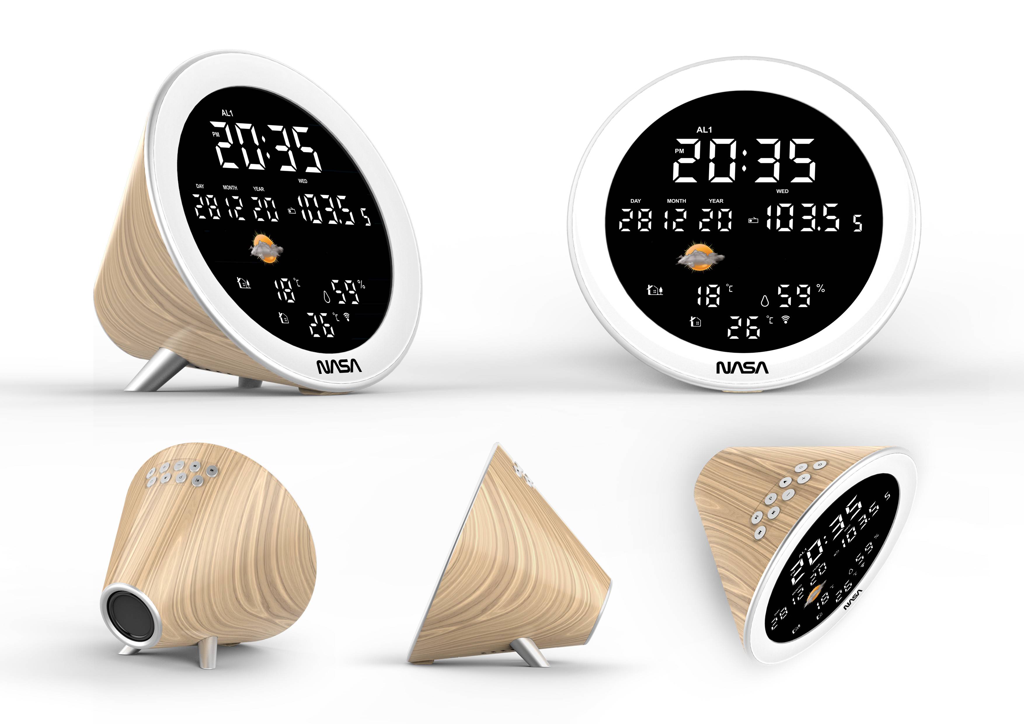 NASA WSP1700 Design Funkwetterstation mit integriertem Bluetooth Speaker