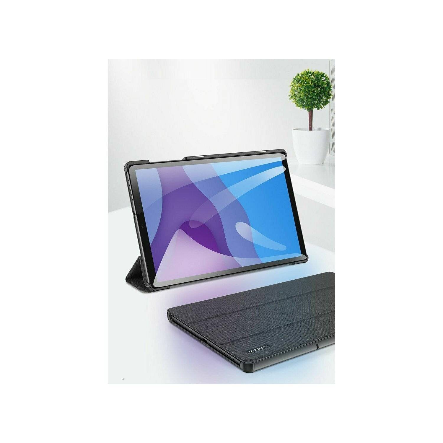 Dux Ducis Buch Tasche Hartschale mit Smart Sleep Standfunktion kompatibel mit Oppo Pad 11" Tablet Hülle Schwarz