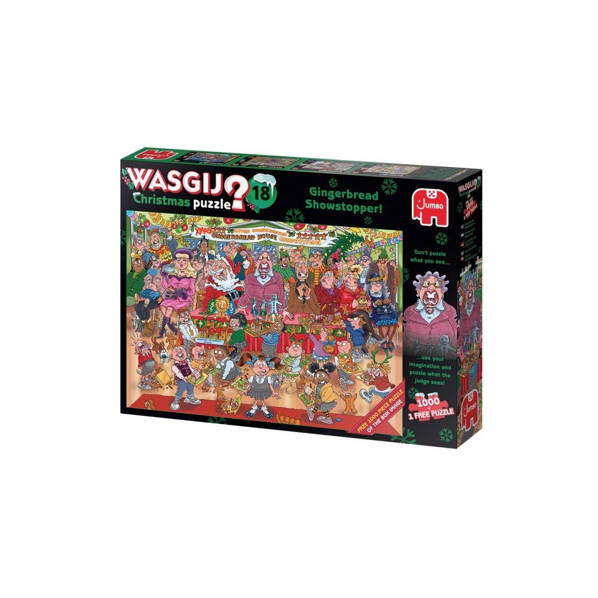 25017 - Wasgij Weihnachten 18 - Gingerbread Showstopper, 2 Puzzles, 1000 Teile