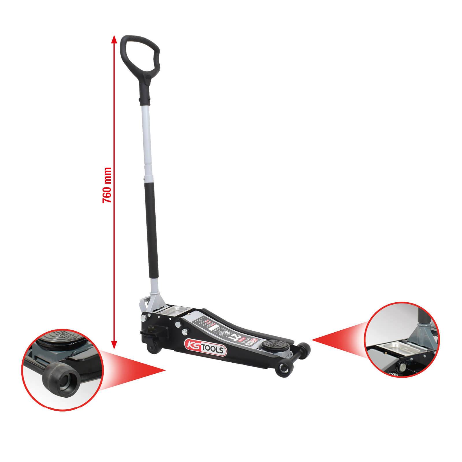 KS-Tools Stahlwagenheber Hydraulisch 161.0367 Reifenwechsel Rangierwagenheber 2t