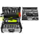 FAMEX 423-47 Alu Werkzeugkoffer gefüllt mit Werkzeug und Steckschlüsselsatz