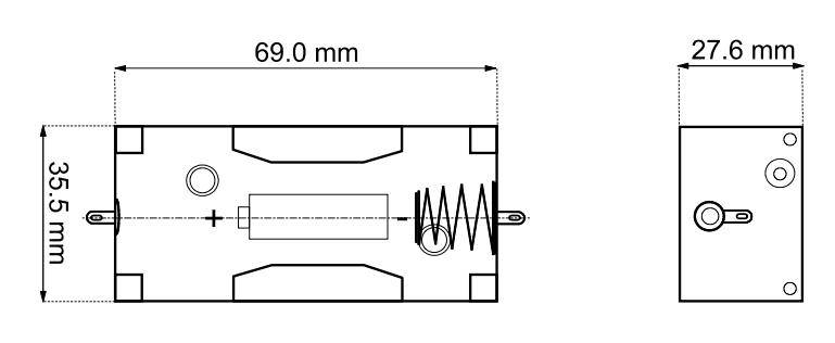 Batteriehalter für 1x Mono D mit Lötanschluss