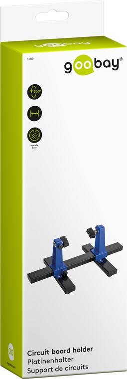 Platinenhalter zur Befestigung und Bestückung von Leiterplatten