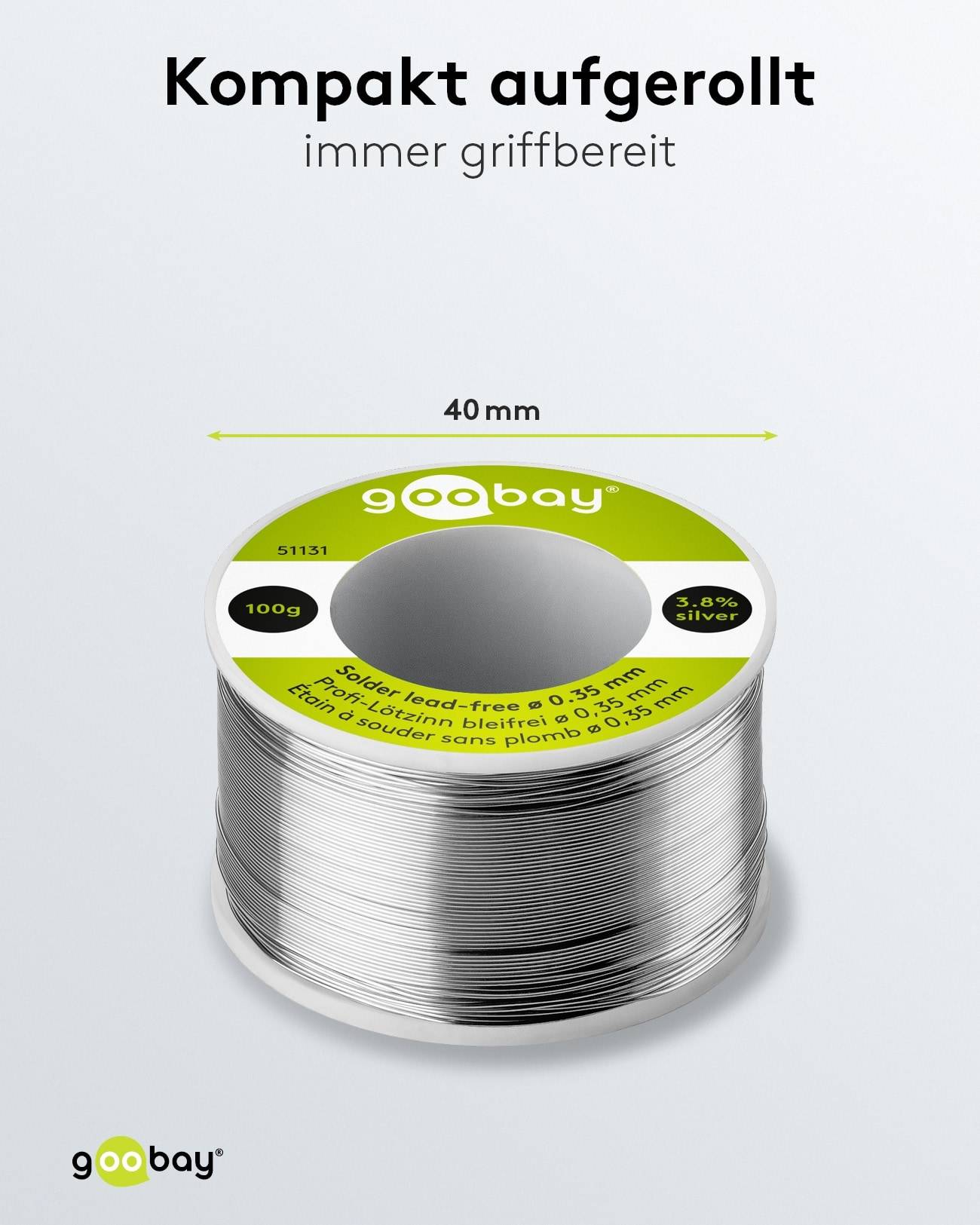 GOOBAY Lötzinn Pro, 100 g, Ø 0,35 mm