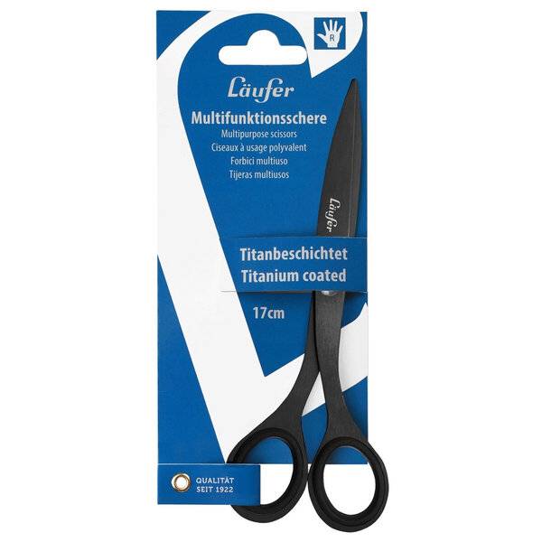 Universalschere - 17 cm schwarz.