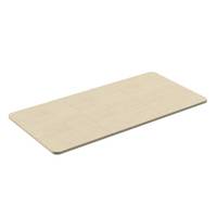 Beiges rechteckiges Matte oder Panel mit abgerundeten Ecken, isoliert auf weißem Hintergrund dargestellt.