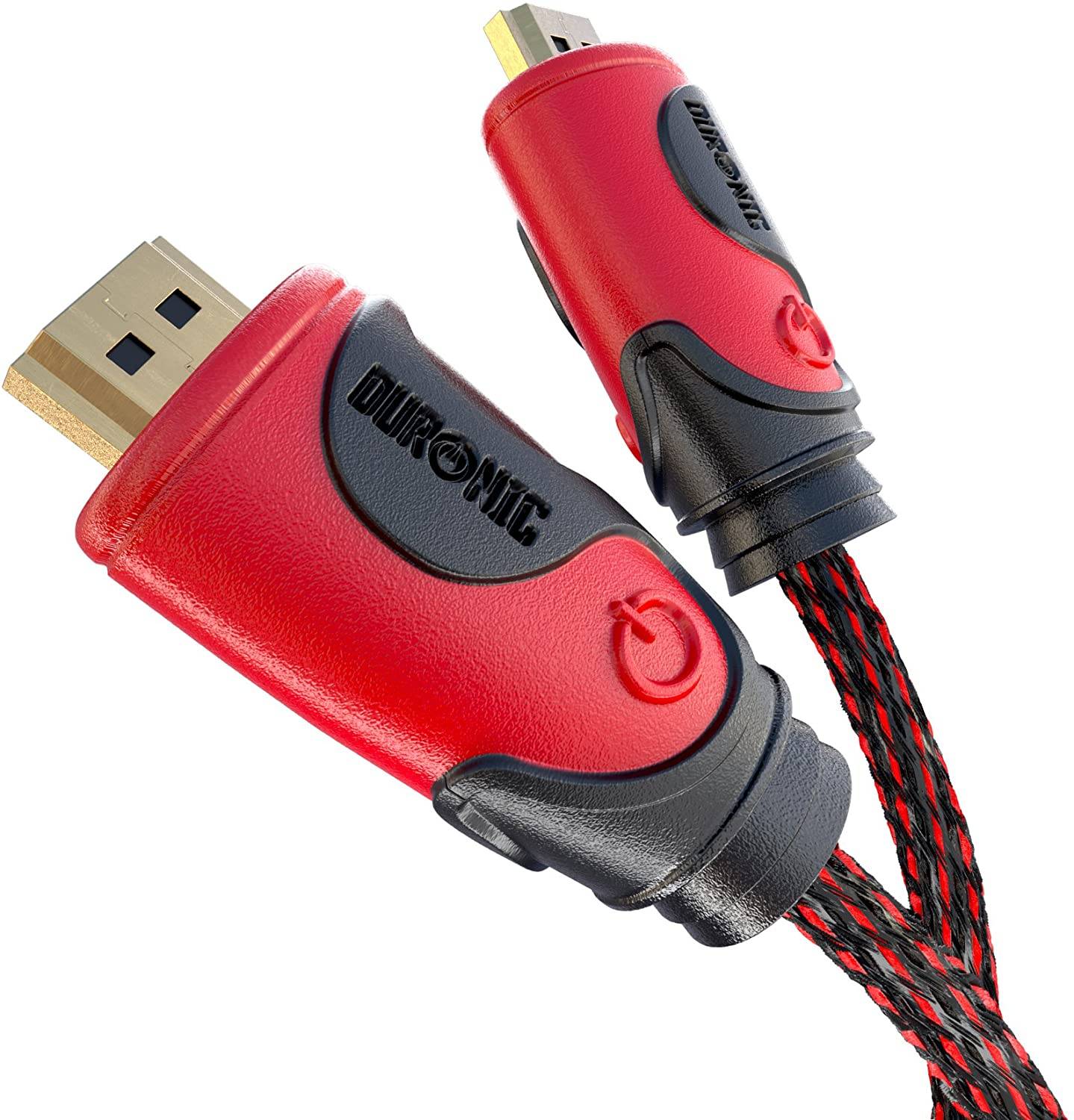 Duronic HDC03 HDMI-Kabel 2m - 24k Goldkontakte - High-Speed HDMI V2.0 für Ultra-HD 2160p 4K Auflösung - Für PS5 und VR