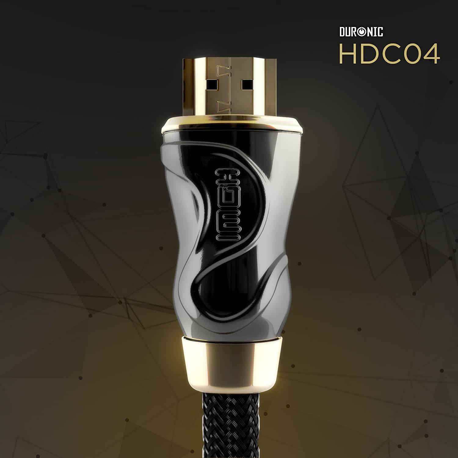 Duronic HDC04 HDMI-Kabel 1,5m - 24k Goldkontakte - High-Speed HDMI V2.0 für Ultra-HD 2160p 4K Auflösung - Für PS5 und VR