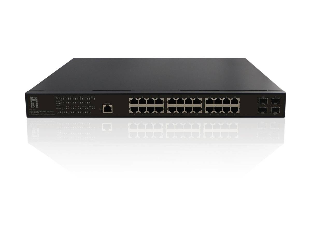 LevelOne GEP-2861 - Switch - managed - 24 x 10/100/1000 (PoE+)