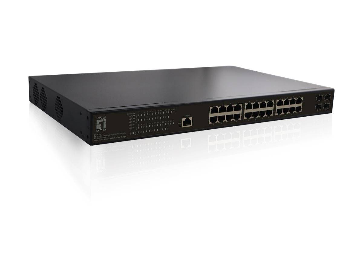 LevelOne GEP-2861 - Switch - managed - 24 x 10/100/1000 (PoE+)