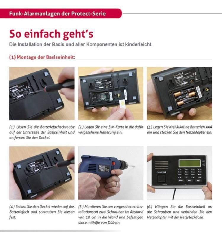 OLYMPIA Protect 9061 Alarmanlage GSM Funk Set