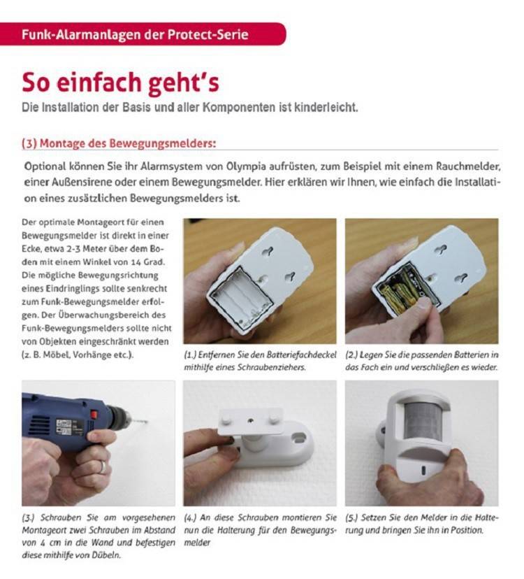 OLYMPIA Protect 9061 Alarmanlage GSM Funk Set