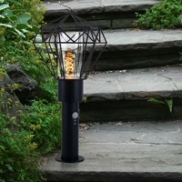 Außenbeleuchtung Standleuchte Säulenlampe Außen mit Bewegungsmelder Garten Stehlampe Aussen Bewegungsmelder, schwarz Diamant Gitter, 1x E27, LxBxH Außenbeleuchtung Standleuchte Säulenlampe Außen mit Bewegungsmelder Garten Stehlampe Aussen Bewegungsmelder, schwarz Diamant Gitter, 1x E27, LxBxH