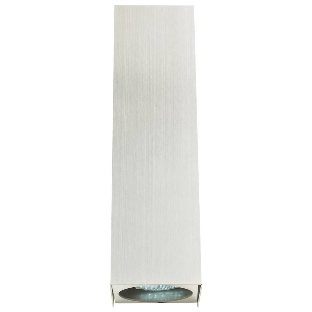 Außenleuchte Edelstahl Wandlampe Außenwandleuchte silber Gartenlampe, Downstrahler, 1x E27, BxH 30x7,5 cm