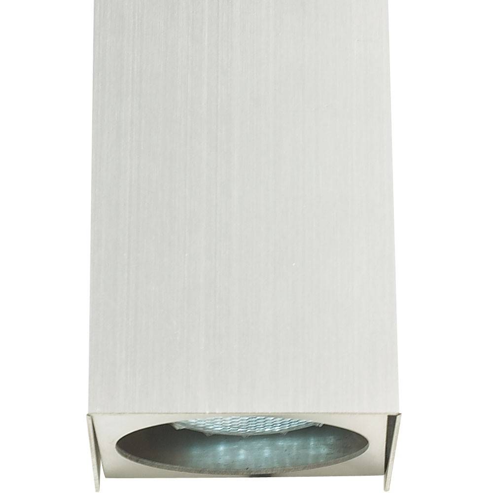 Außenleuchte Edelstahl Wandlampe Außenwandleuchte silber Gartenlampe, Downstrahler, 1x E27, BxH 30x7,5 cm