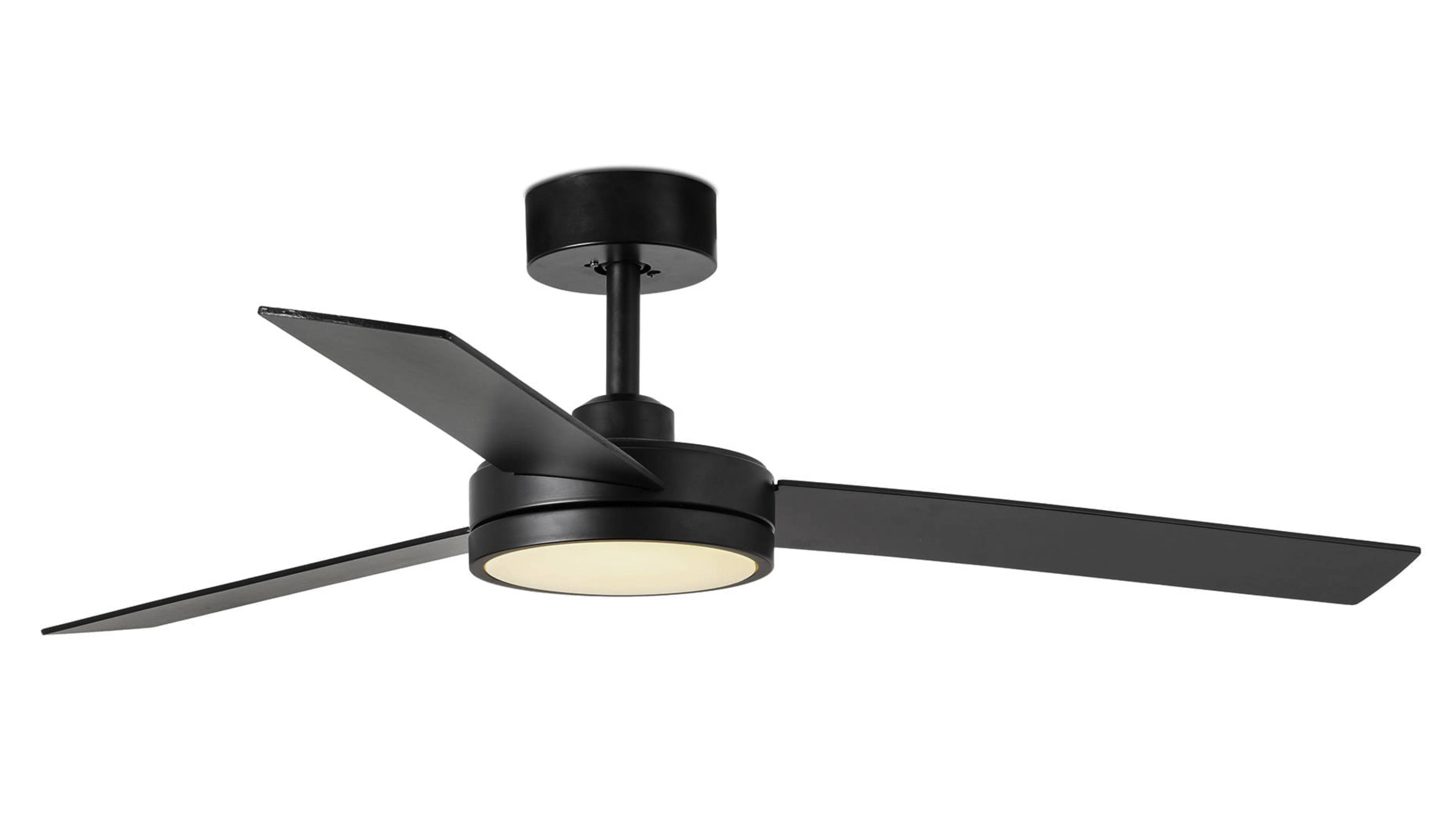 DC Deckenventilator Barth Schwarz mit LED