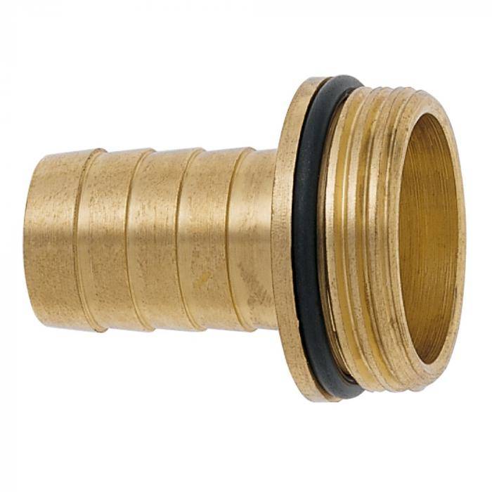 GEKA® plus 1/3-Schlauchverschraubungen - Messing - mit Bund und O-Ring NBR - Außengewinde G 1 - 33,25 mm - Schlauch ID 19 mm - 3/4"