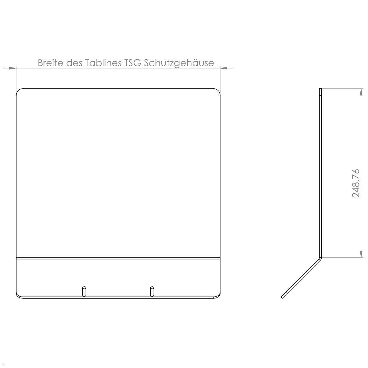 TabLines TWT001W Zubehör Werbetafel für TBS Tablet Bodenständer, weiß