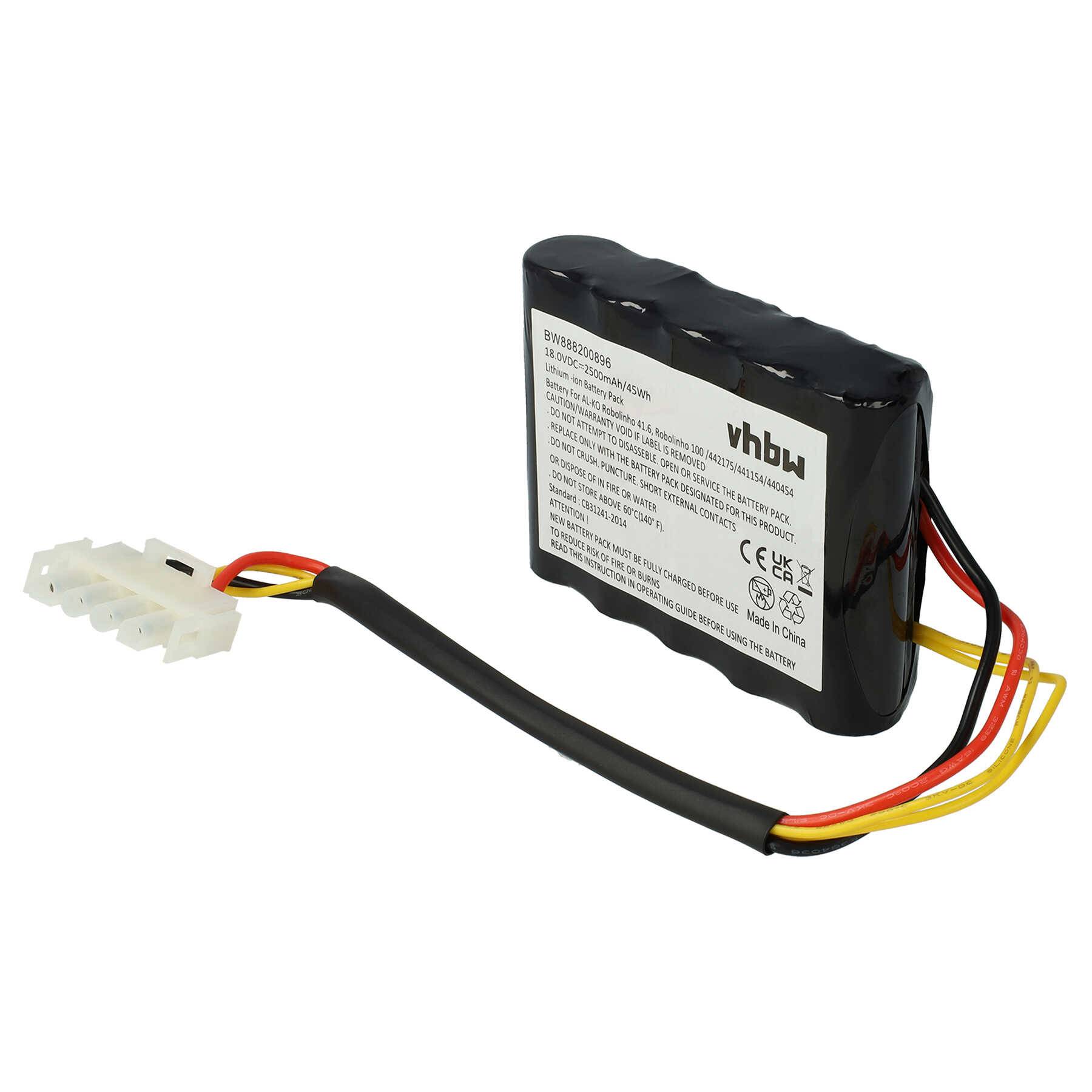 vhbw Akku Ersatz für Kärcher 6.445-098.0 | Rasenroboter Rasenmäher (2500mAh, 18V, Li-Ion)