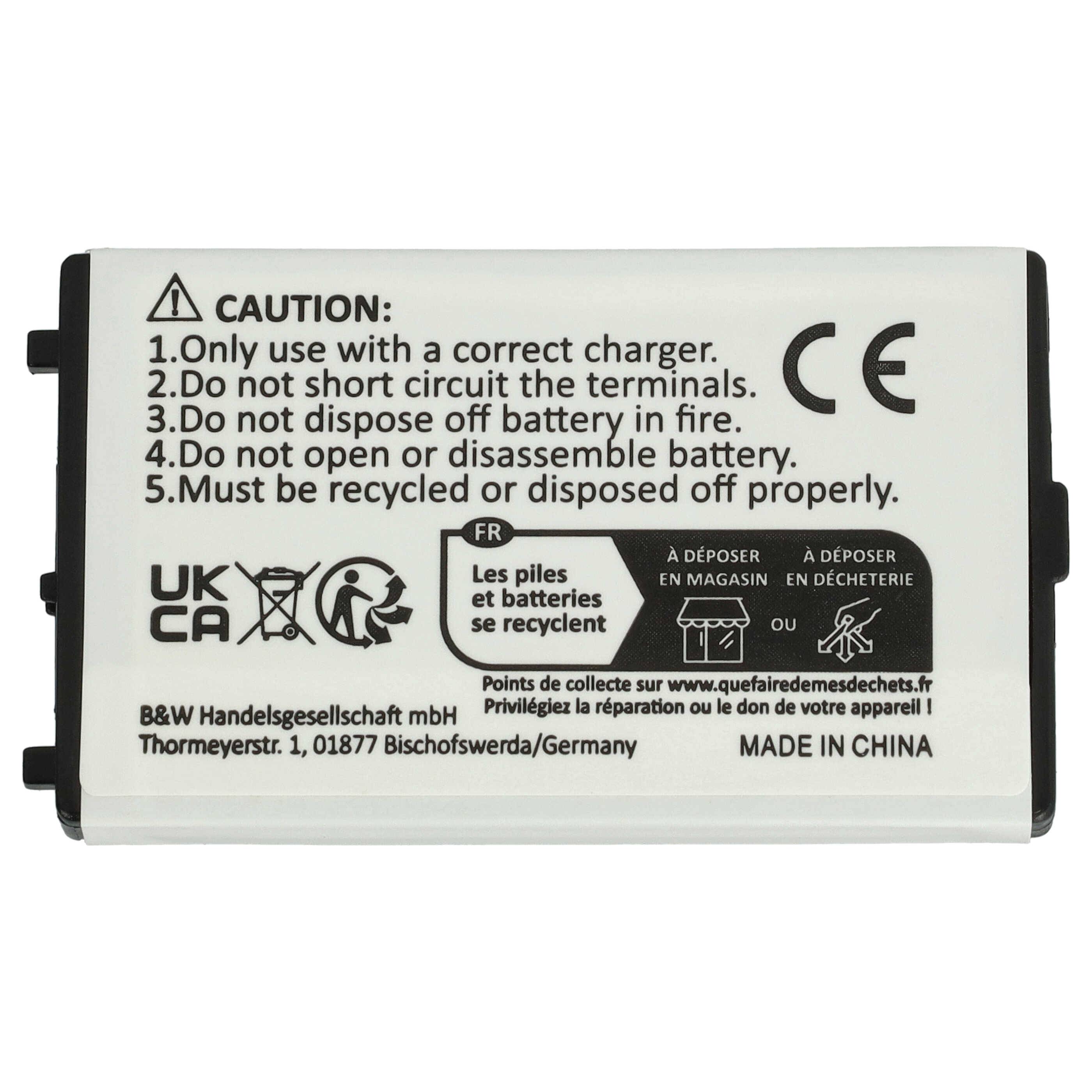 vhbw Akku kompatibel mit Nintendo Game Boy DS, C/AGS-A-BP-USA, NDS, AGS-A-BP-USA Spielekonsole (800 mAh, 3,7 V, Li-Ion)