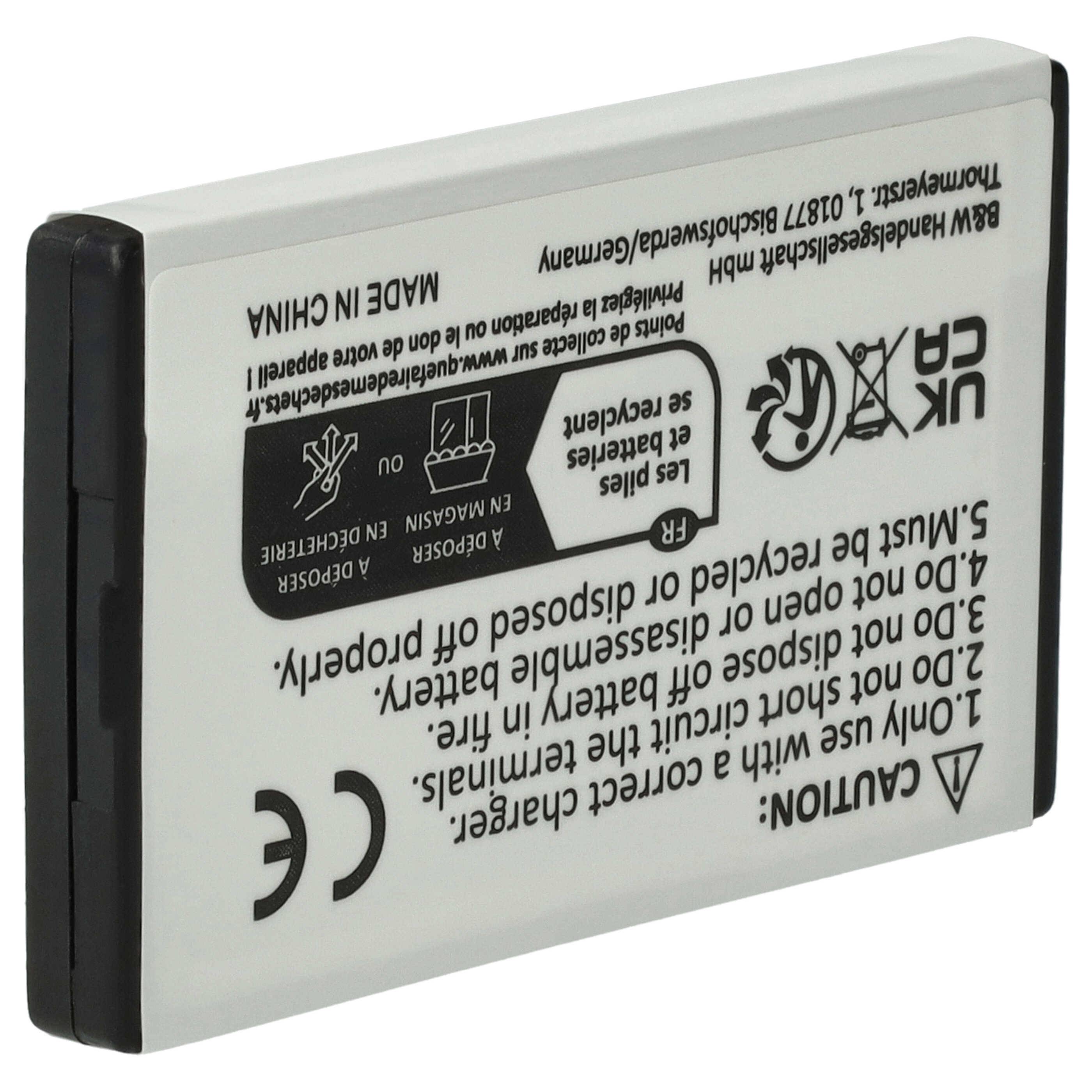 vhbw Akku Ersatz für Nintendo NTR-003, NTR-001 für Spielekonsole (800 mAh, 3,7 V, Li-Ion)
