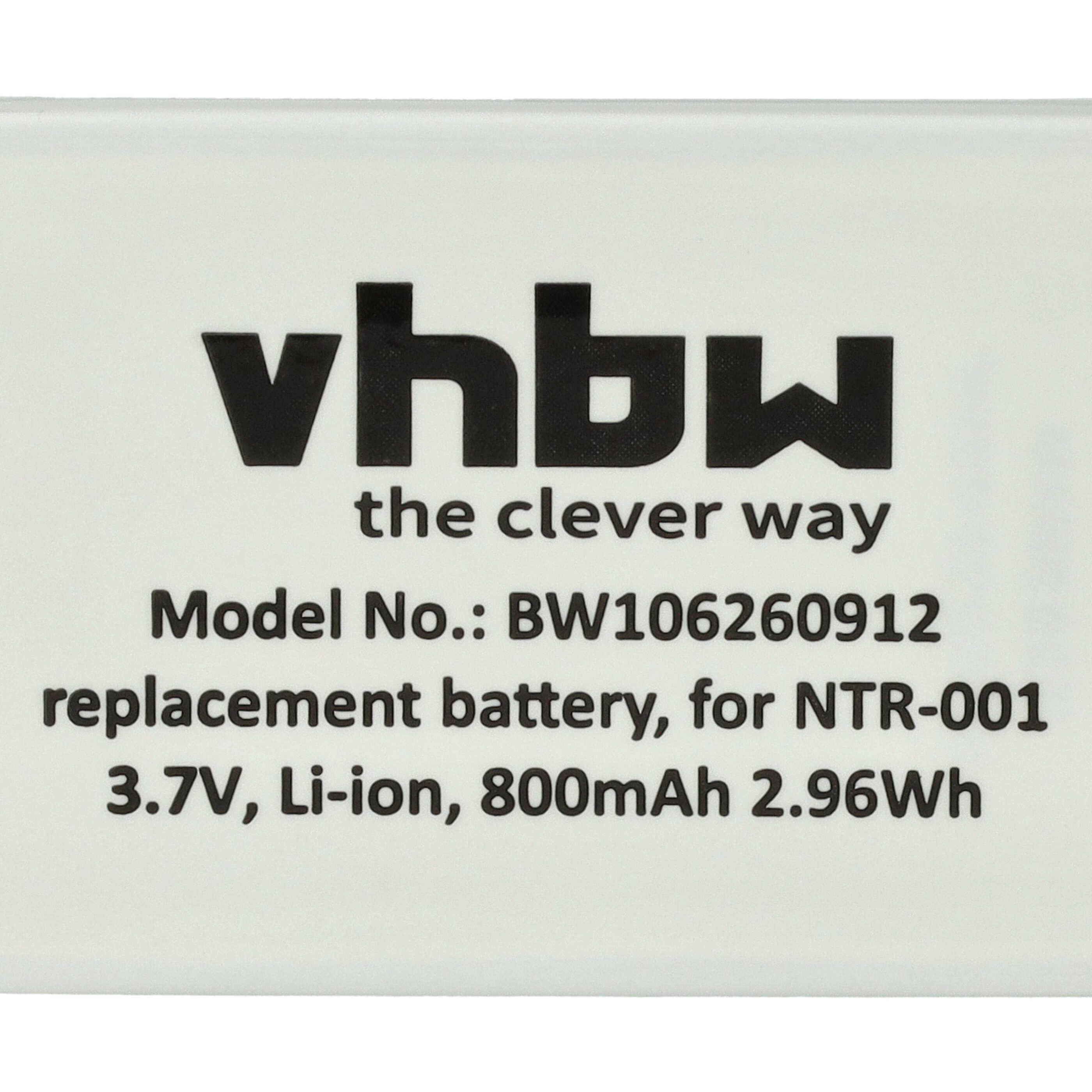 vhbw Akku Ersatz für Nintendo NTR-003, NTR-001 für Spielekonsole (800 mAh, 3,7 V, Li-Ion)