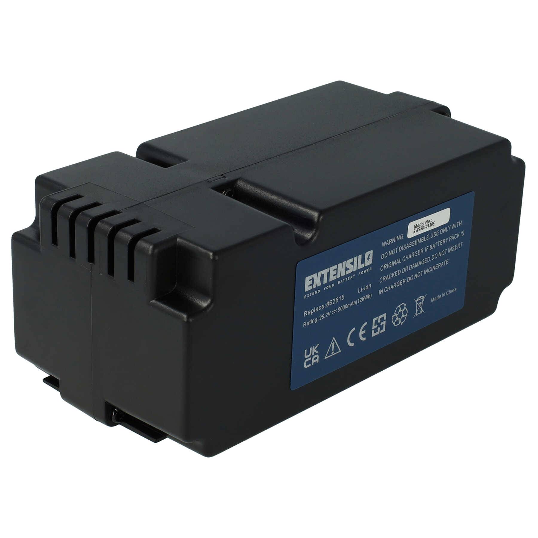 EXTENSILO Akku kompatibel mit Power-G Easymow 6HD, 6HD-C, Easymow, SF600 ECO Rasenroboter Rasenmäher (5000mAh 25,2V Li-Ion, 126 Wh)