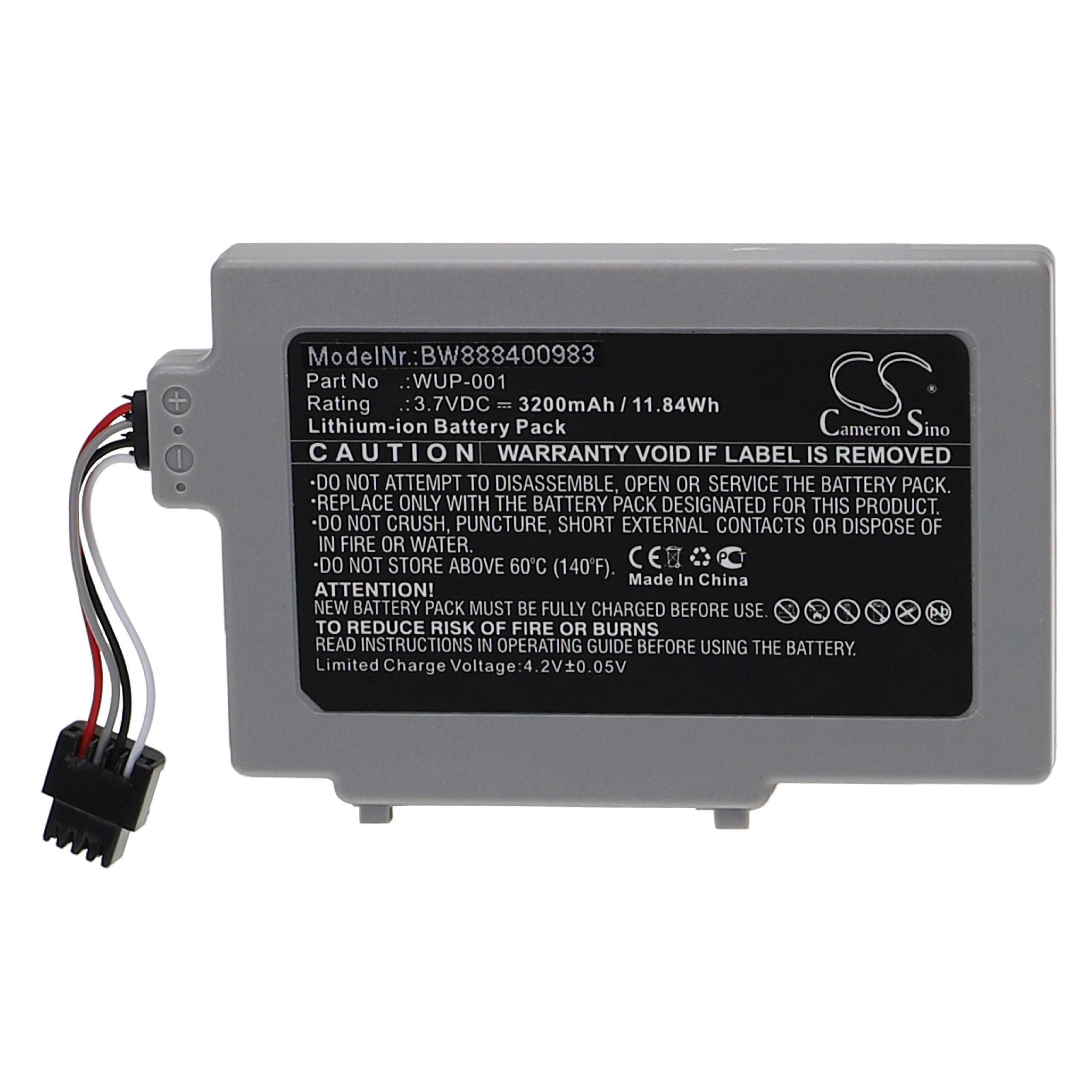 vhbw Akku Ersatz für Nintendo WUP-001 | Controller (3200mAh, 3,7V, Li-Ion)