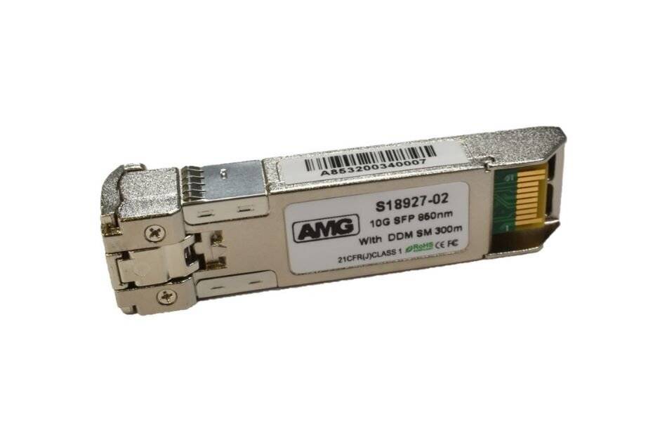 AMG Systems SFP-MM-10G-SR03-85, SFP, 10Gb/s, Doppelfaser, Multimode, 300m Reichweite (850 nm) VCSEL