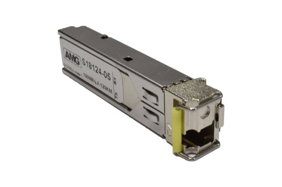 AMG Systems SFP-SM-1G-BX120-55, SFP, 1Gb/s, Einfaser, Singlemode, 120km Reichweite (Tx: 1510nm, Rx: 1490 nm), LC