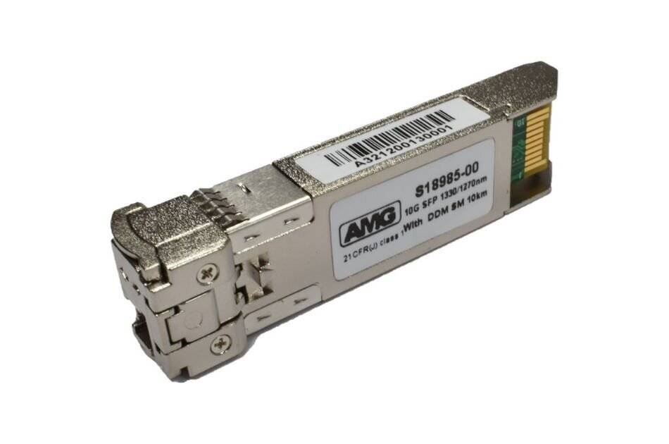 SFP-SM-10G-BX10-33, SFP, 10Gb/s, Einfaser, Singlemode, 10km Reichweite (Tx-1310 / Rx-1270 nm) DFB, LC