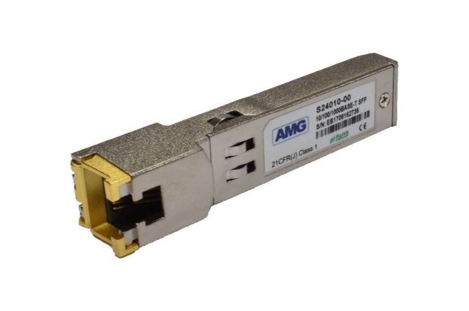 SFP-CU-1G, Ethernet SFP Transceiver, 10/100/1000 BASE-T, RJ45, 0°C bis 70°C Betriebstemperatur