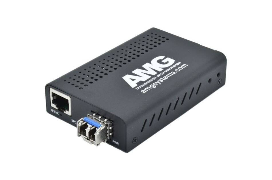 AMG Systems AMG210M-1G-1SM2, Medienkonverter, für 0°C bis 50°, 1 x 10/100/1GBT RJ45, 1 x 1GFX, MM, 2 Fasern