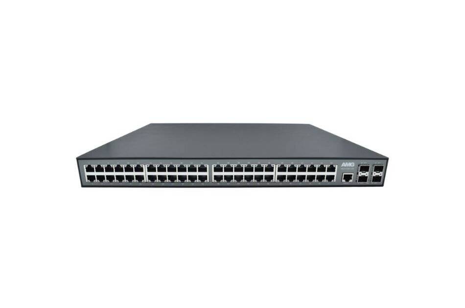 AMG Systems AMG510-48GAT-4XS-P860, Managed Switch, 48 x 1GBT 30W PoE (860W max.), 4 x 1/10GFX SFP Slots