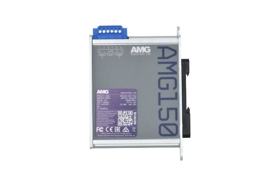 AMG150-2GAT-P60, Industrieller PoE-Injektor, 2 10/100/1000BT RJ45 mit 30W PoE gemäß 802.3at