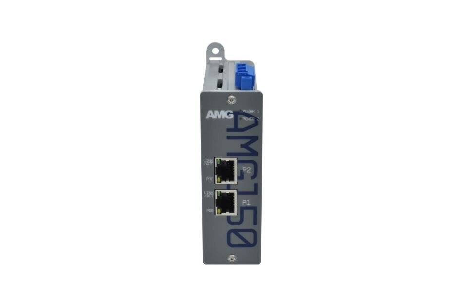 AMG150-2GAT-P60, Industrieller PoE-Injektor, 2 10/100/1000BT RJ45 mit 30W PoE gemäß 802.3at