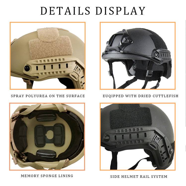 Gefechtshelm Einsatzhelm FAST Level IIIA 1550 Gramm (Gr M/L)