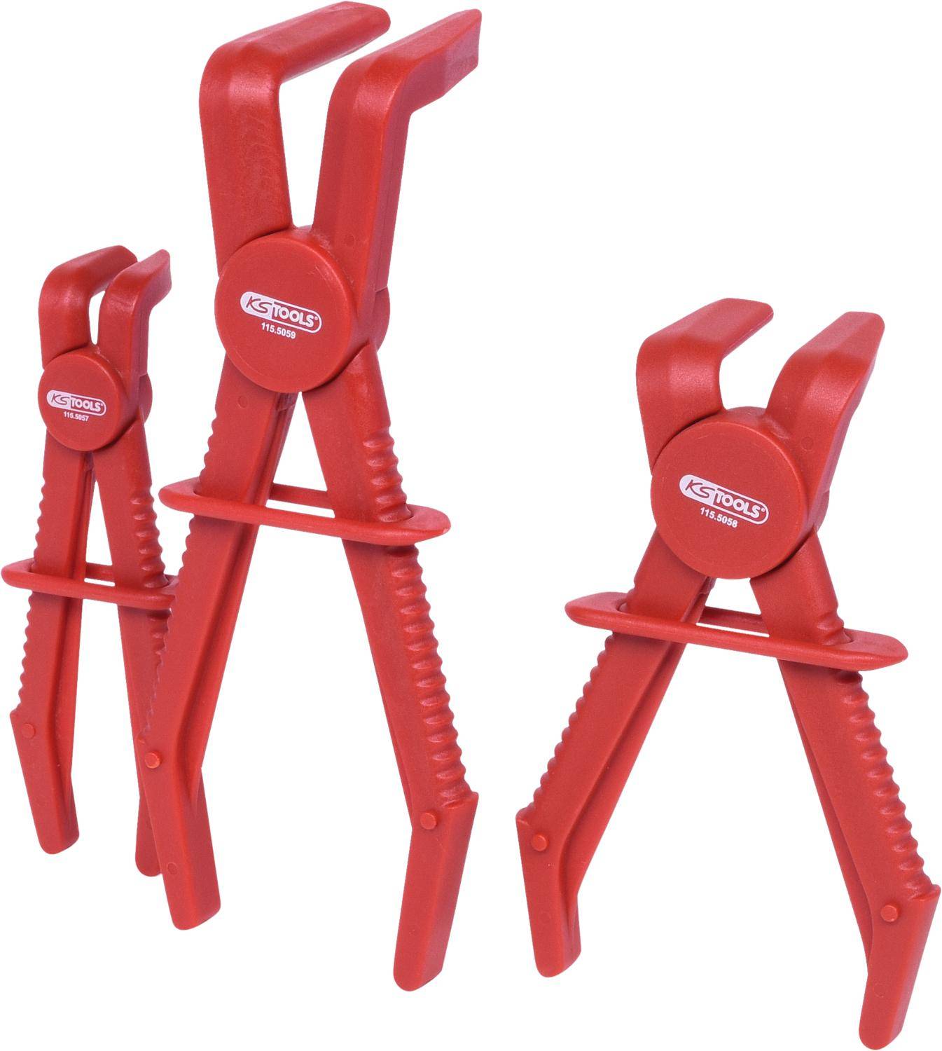 KS TOOLS Schlauch-Abklemm-Zangen-Satz 90, 3-tlg