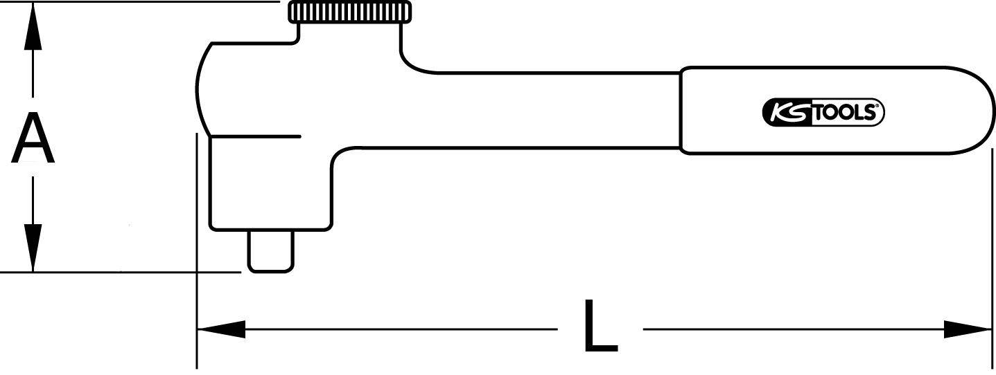 KS TOOLS 1/4" Umschaltknarre mit Schutzisolierung, 32 Zahn