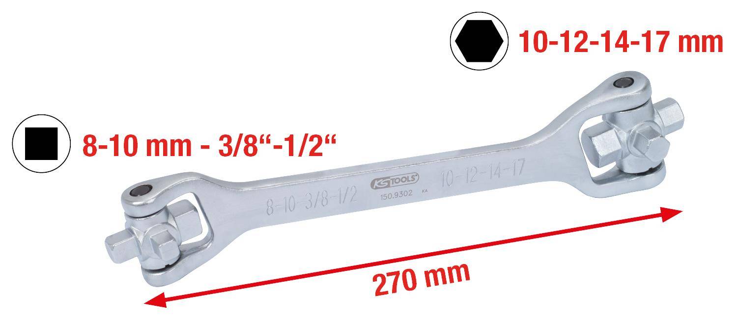 KS TOOLS 8 in 1 ldienst-Schlssel, 270 mm