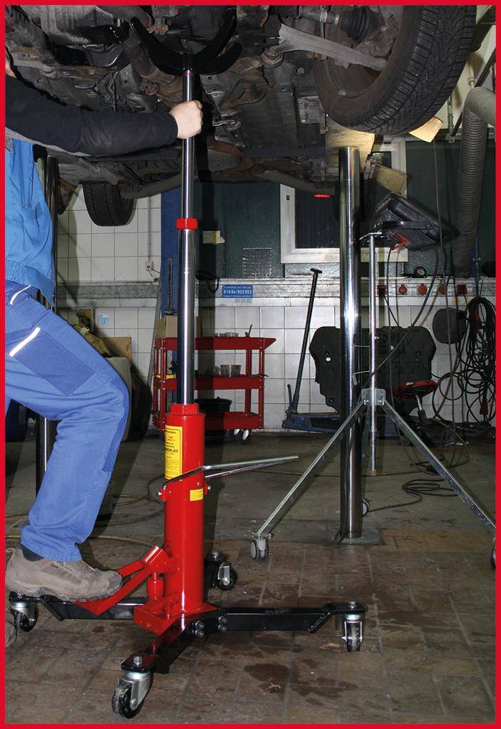 KS TOOLS Hydraulik-Getriebeheber mit Tisch,500kg