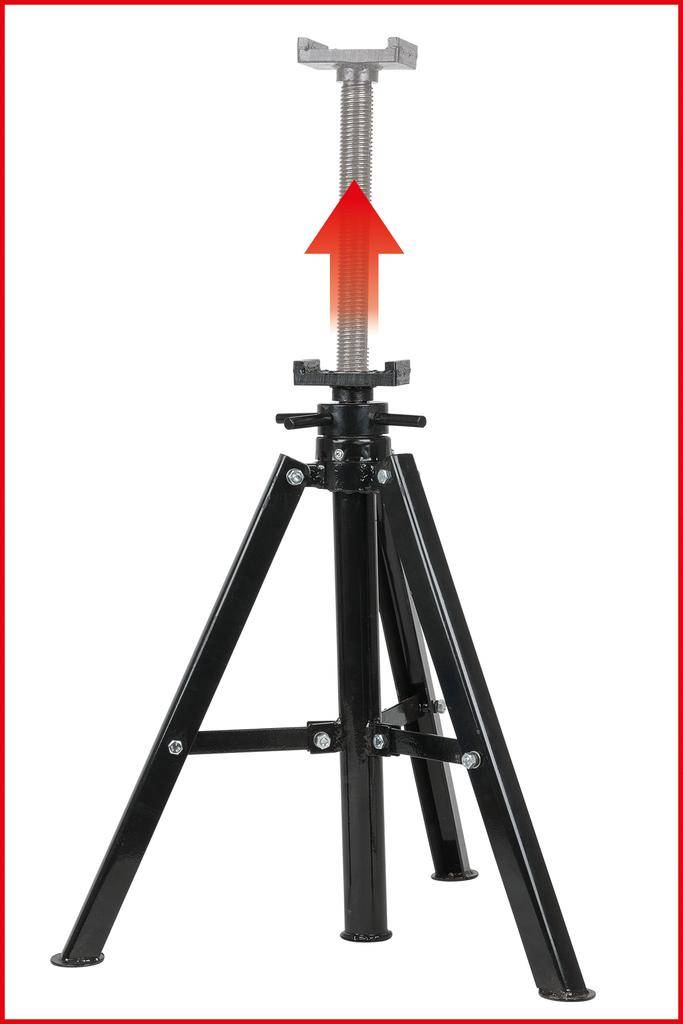 KS TOOLS Stahl-Spindel-Unterstellbock, 12t, 710-1065mm