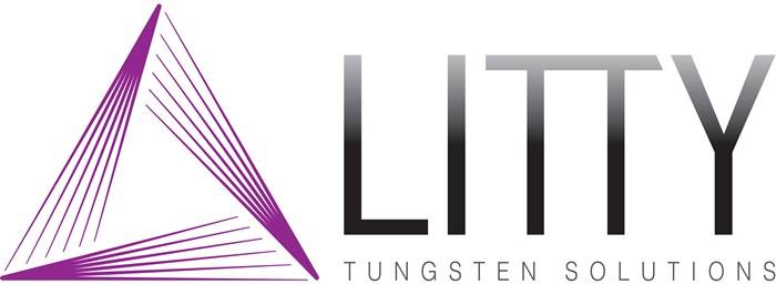 Lite Tungsten' in Fettdruck, mit einem lila geometrischen Design auf der linken Seite.