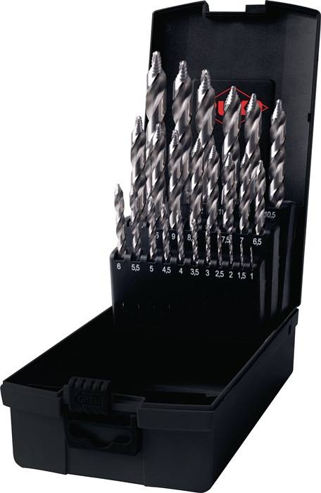 Spiralbohrersatz DIN 338 ULTIMATECUT FS D.1-13x0,5mm HSS blank/brüniert