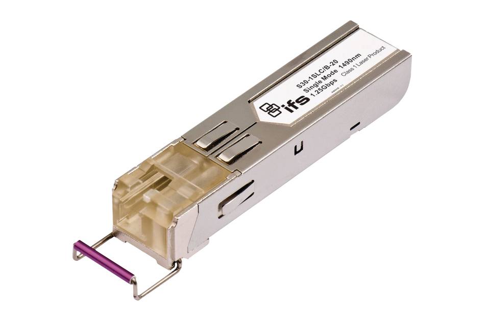 IFS S25-1MLC-B-2, SFP Mini-GBIC Transceiver, Multi Mode, 1 Fiber, 100Base-FX, 2km, B-End