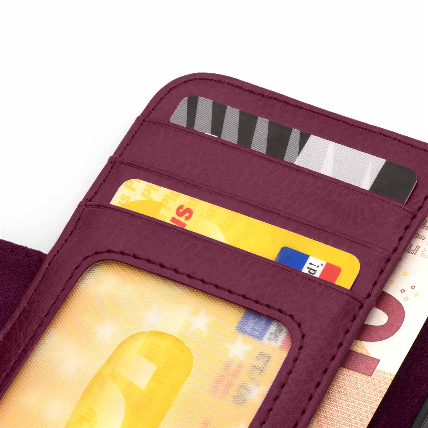 Cadorabo Hülle für Apple iPhone 13 PRO MAX in Lila Backcover Handy Schutz Hülle Book Case Booklet Kartenfächer