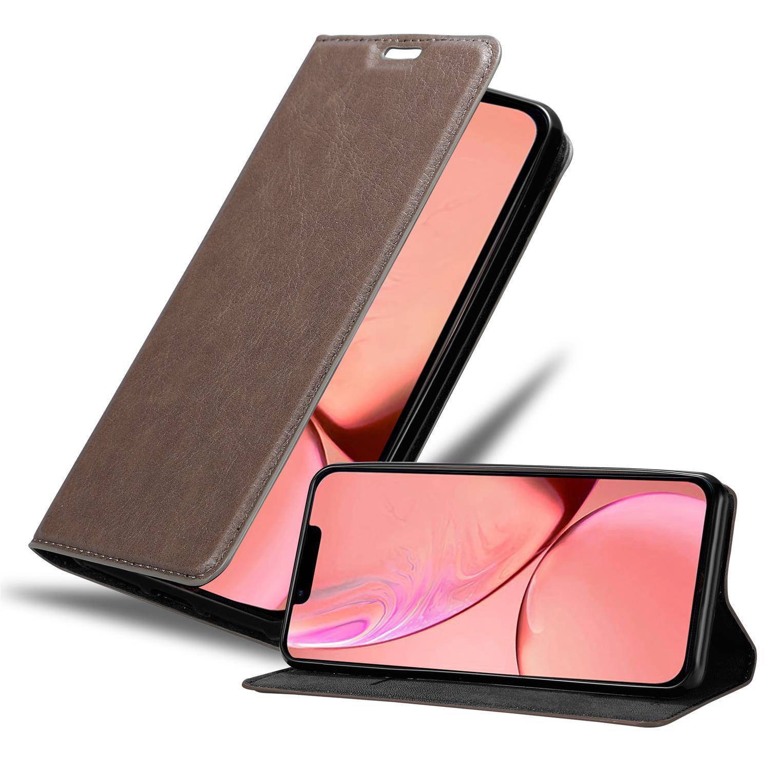 Cadorabo Hülle für Apple iPhone 13 Schutz Hülle in Braun Handyhülle Etui Case Cover Magnetverschluss