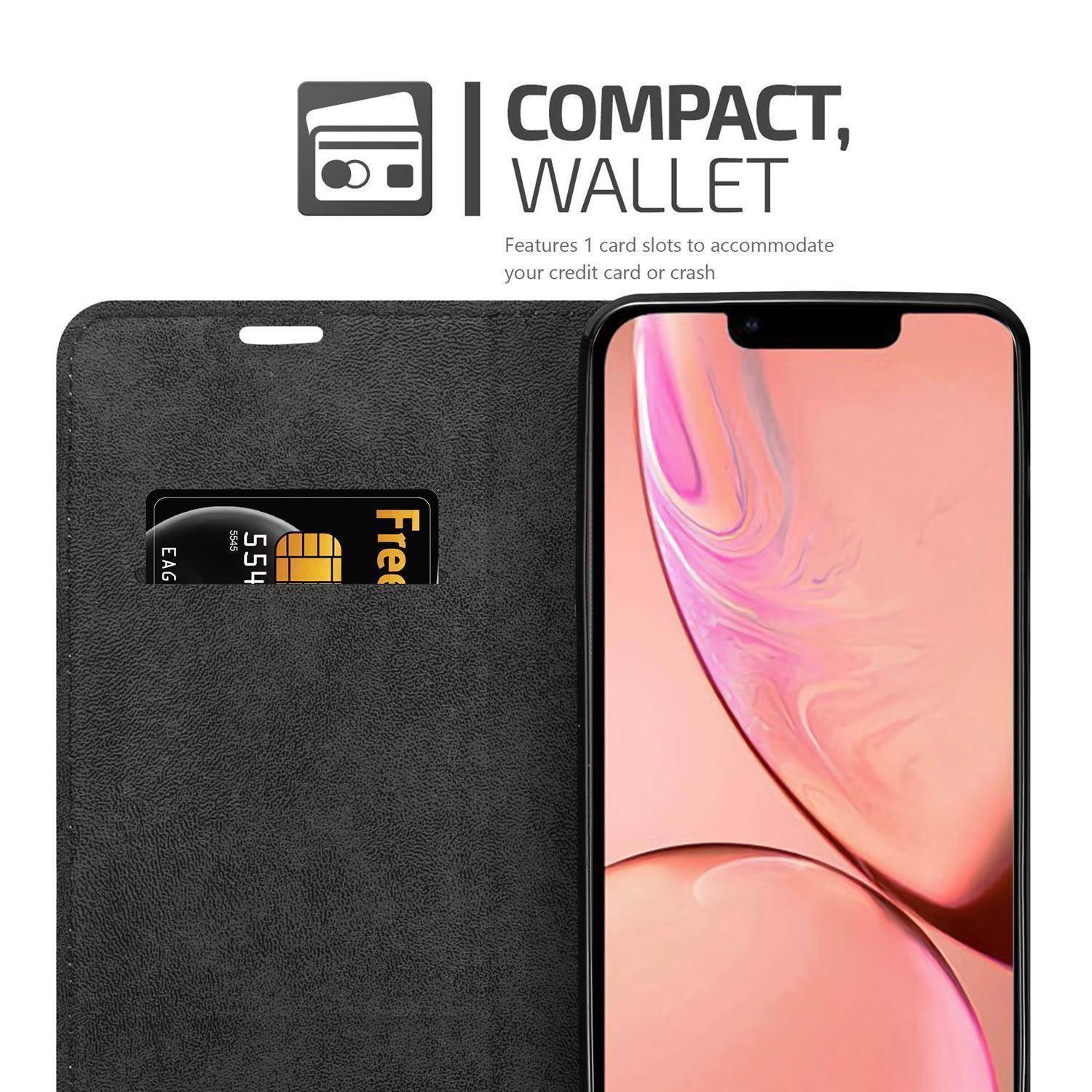 Cadorabo Hülle für Apple iPhone 13 Schutz Hülle in Braun Handyhülle Etui Case Cover Magnetverschluss