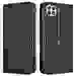 Cadorabo Hülle für Samsung Galaxy A22 5G Schutz Hülle in Schwarz Etui Handyhülle Case Cover Standfunktion Tasche